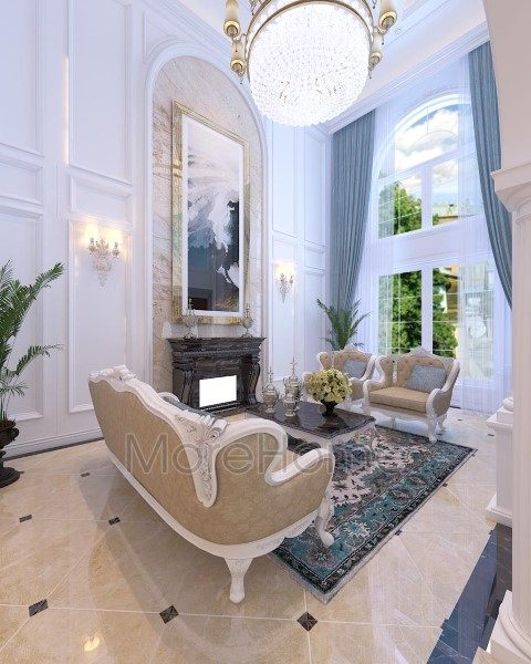 Thiết kế nội thất phòng khách biệt thự EuroLand